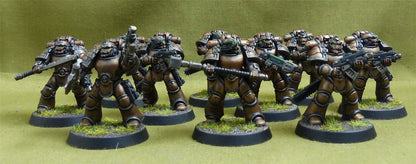 MKIII Tactical Squad with Upgrades set of 10 painted - Iron Hands - Warhammer Horus Heresy #2M8