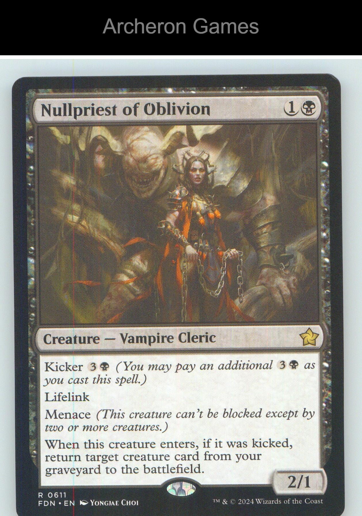 Nullpriest of Oblivion FDN 611 R MTG Card NM/EX+