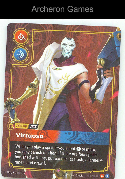 Jhin - Virtuoso UNL 181/219 R Unleashed Riftbound Card