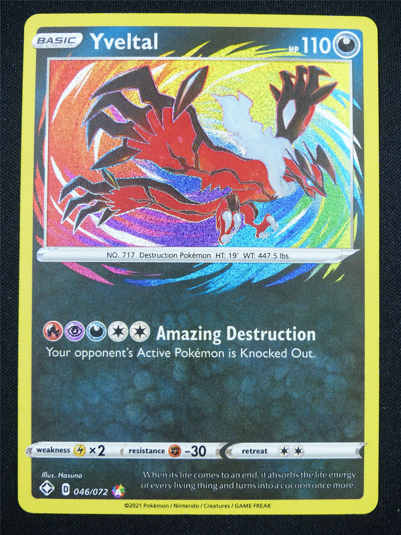 Yveltal 046/072 Textured Holo - Pokemon Card #AF