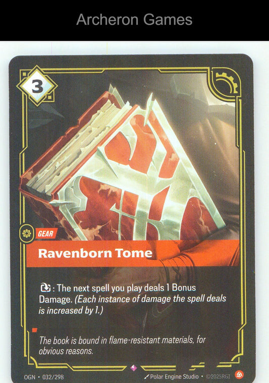 Ravenborn Tome OGN 032/298 R Origins Riftbound Card Foil