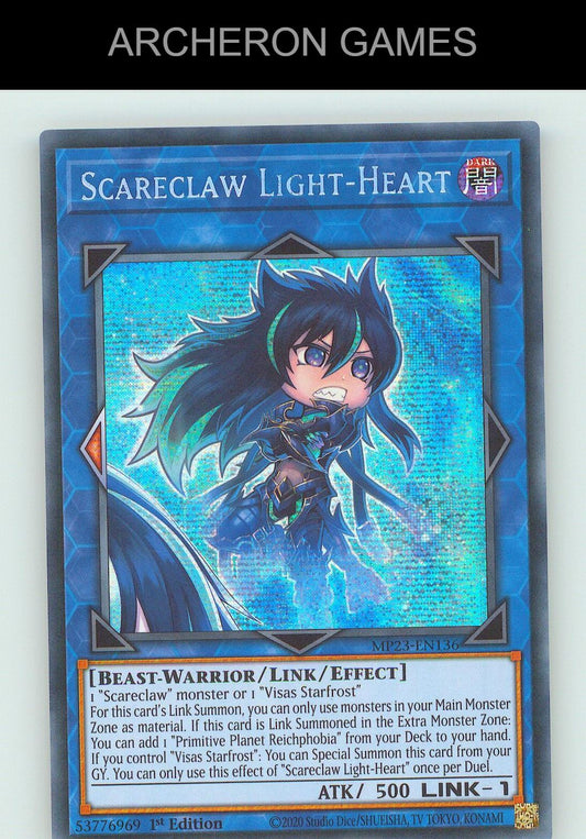 Scareclaw Light-Heart SEC YUGIOH Card