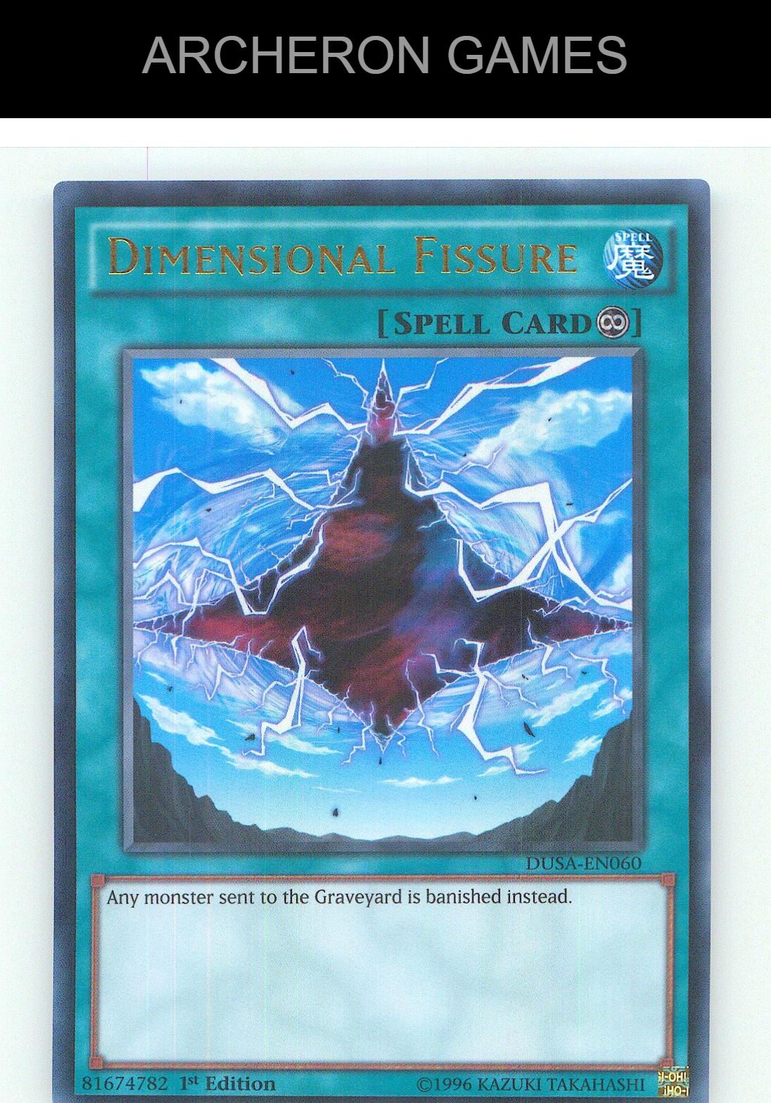 Dimensional Fissure Ultra Rare YUGIOH Card 1st Edition