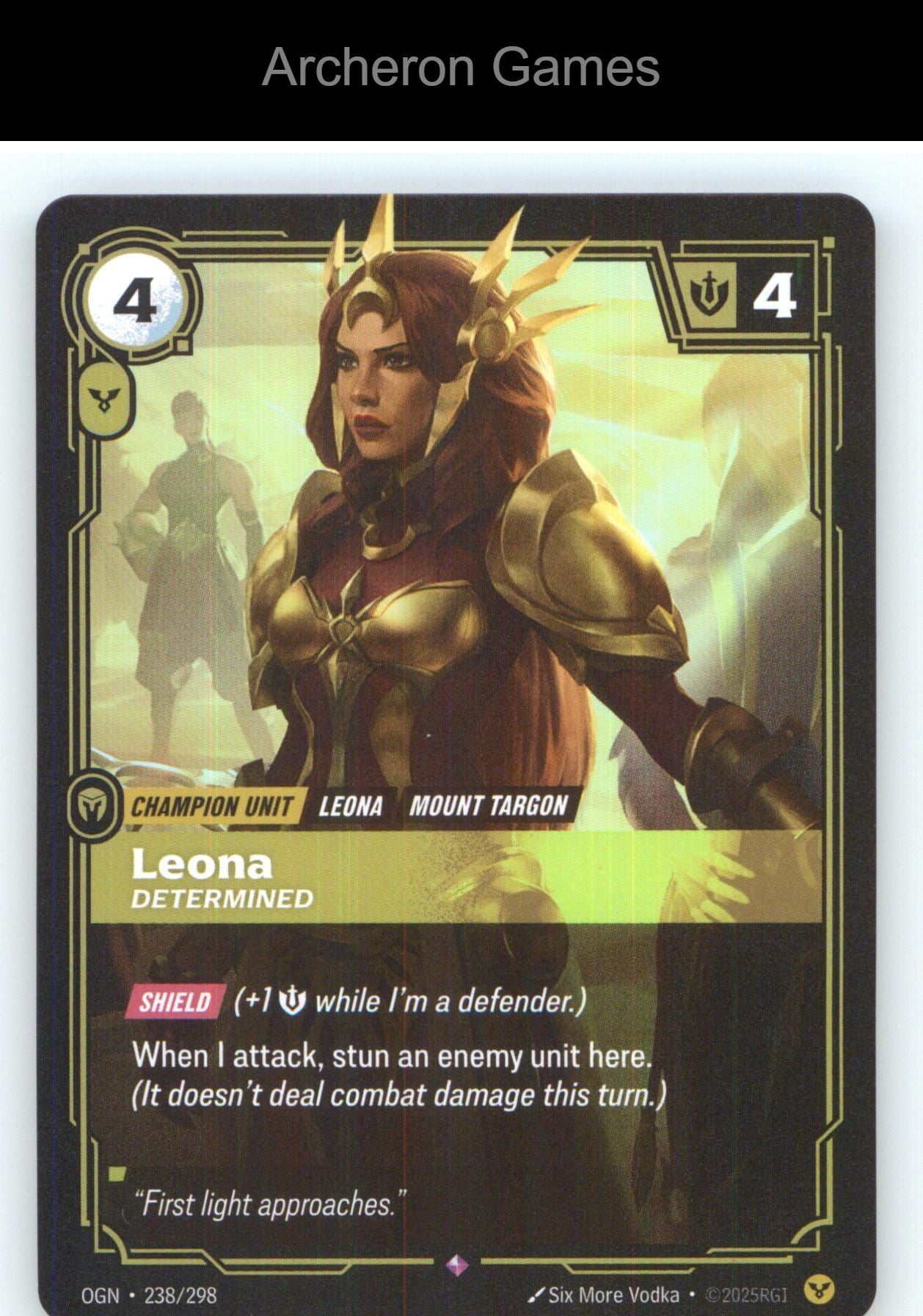 Leona - Determined OGN 238/298 R Origins Riftbound Card Foil