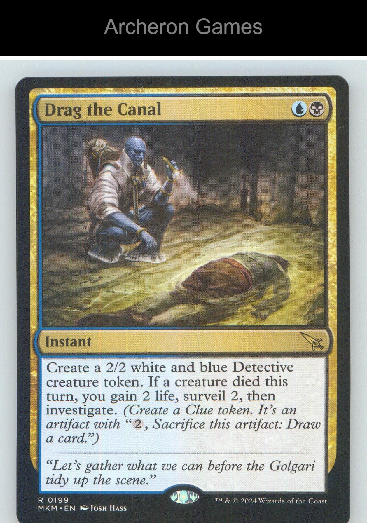 Drag the Canal MKM 199 R MTG Card NM/EX+