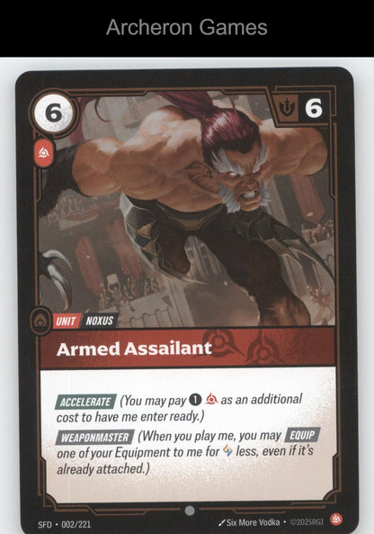 Armed Assailant SFD 002/221 C  Card Spiritforged