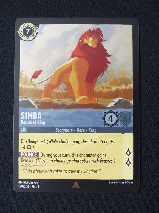 Simba 189/204 Foil - Lorcana Card #3D9