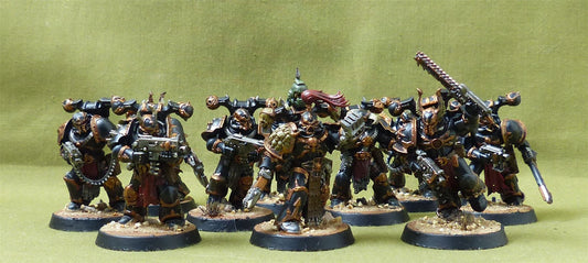 Chaos Space Marines Squad painted - Warhammer 40K #2WS