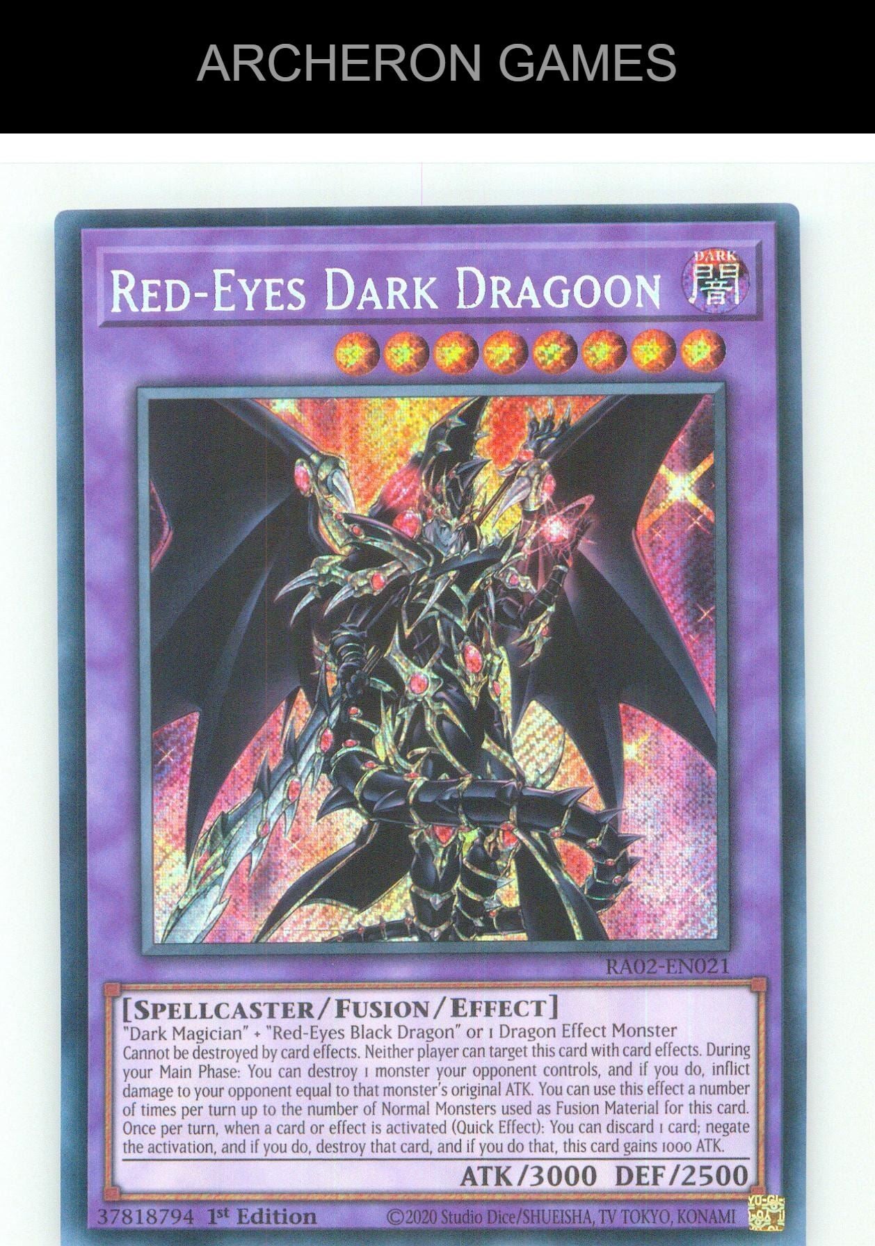 Red-Eyes Dark Dragoon (PCR) Prismatic Collector's Rare YUGIOH Card 1st Edition