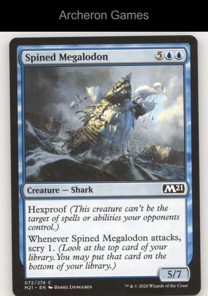 Spined Megalodon 72 C MTG Card Core Set 2021