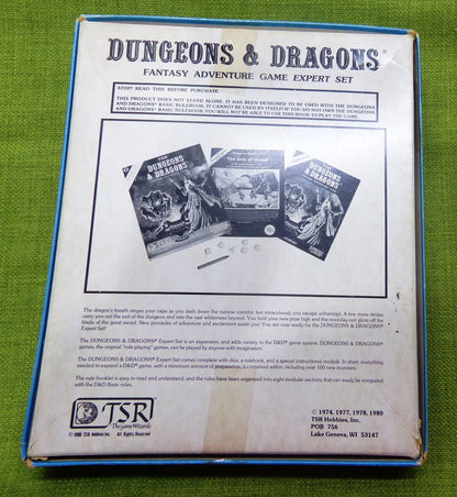 TSR 1980 Dungeons & Dragons - Expert Set Box Set #5Y