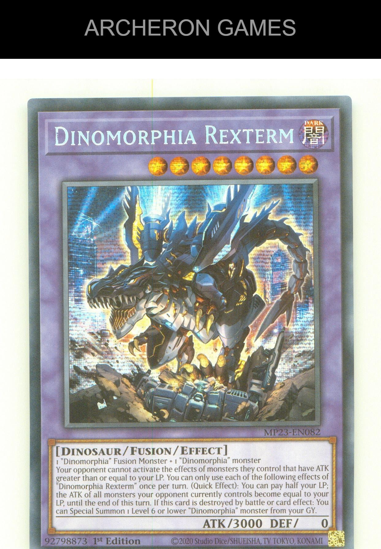 Dinomorphia Rexterm SEC YUGIOH Card 1st Edition