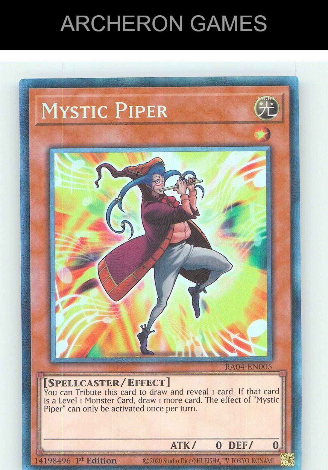 Mystic Piper (PCR) Prismatic Collector's Rare YUGIOH Card 1st Edition
