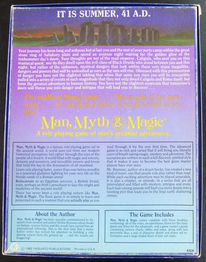 Man Myth & Magic The Roleplaying Game OOP #1XS