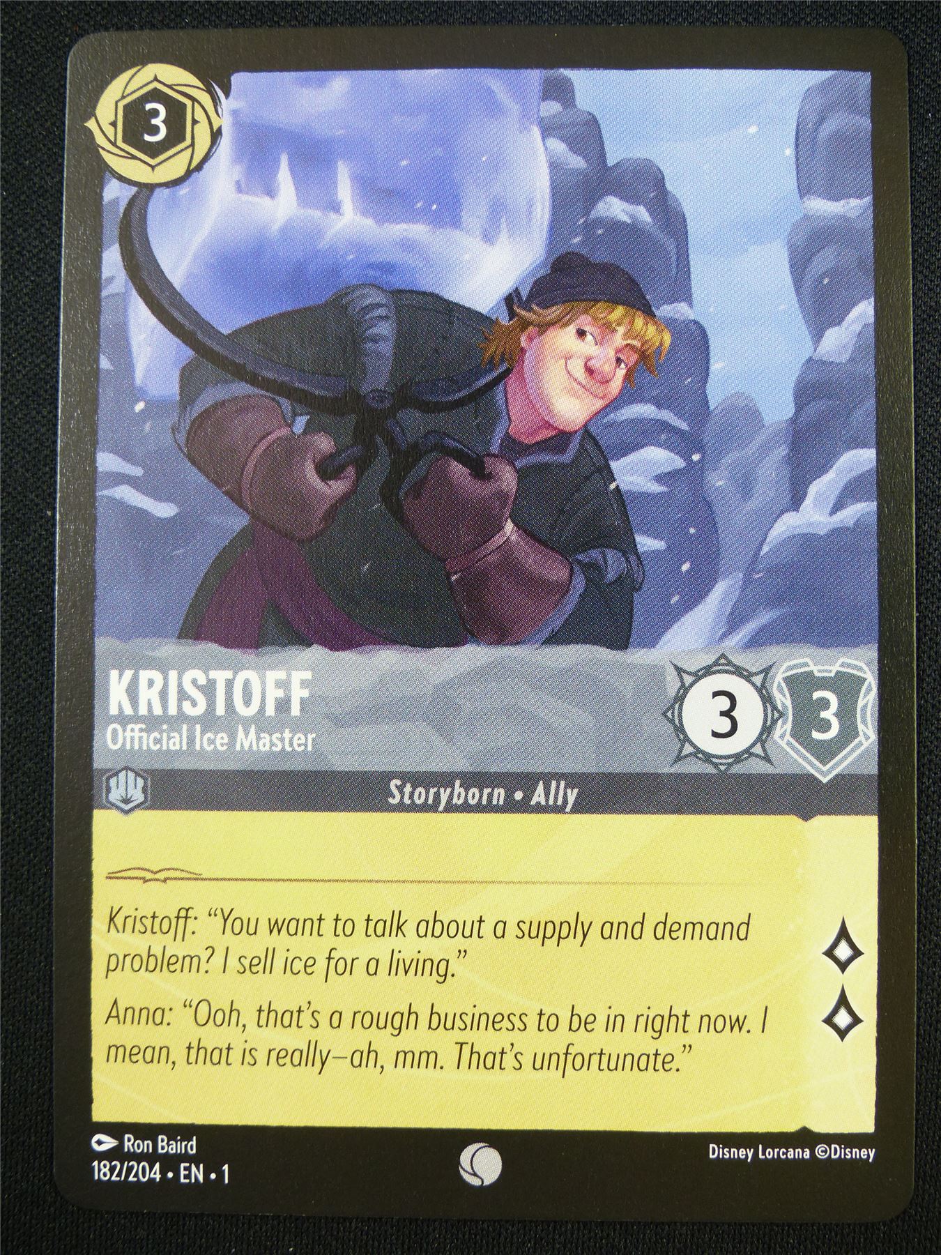 Kristoff Official Ice Master 182/204 - Lorcana Card #4O9