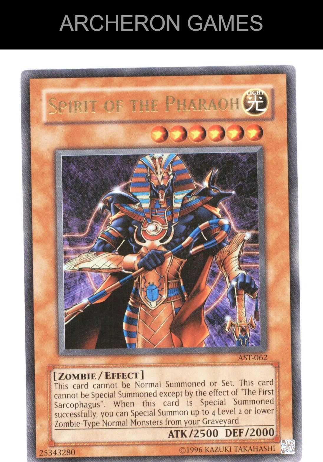 Spirit of the Pharaoh Ultra Rare YUGIOH Card