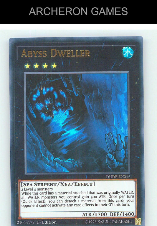Abyss Dweller Ultra Rare YUGIOH Card 1st Edition