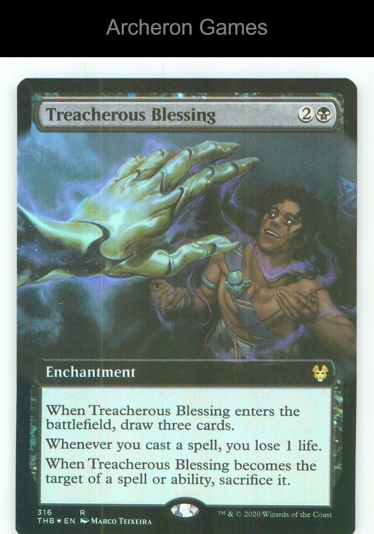 Treacherous Blessing (Extended Art) THB 316 R MTG Card NM/EX+ Foil