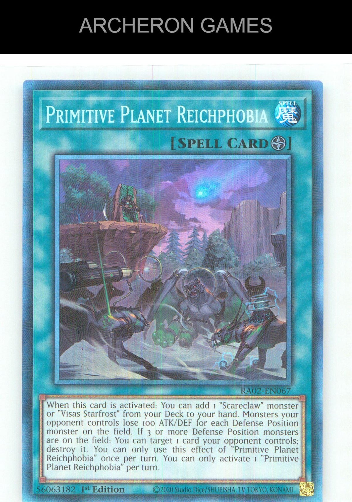 Primitive Planet Reichphobia (PCR) YUGIOH Card 1st Edition