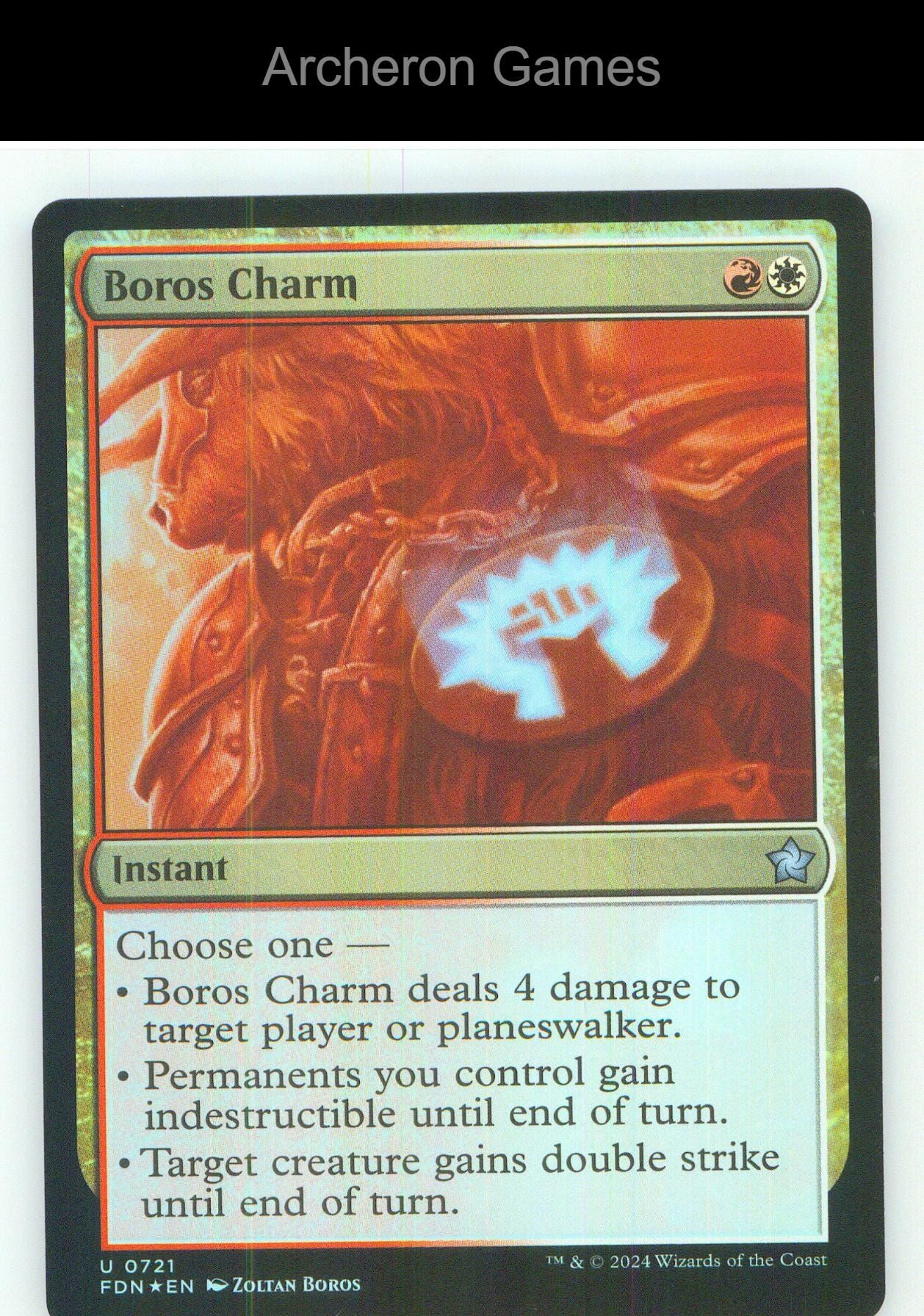 Boros Charm FDN 721 UC MTG Card NM/EX+ Foil