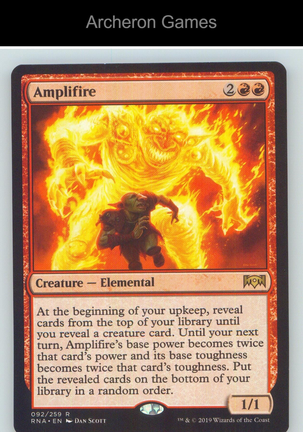 Amplifire RNA 92 R MTG Card NM/EX+