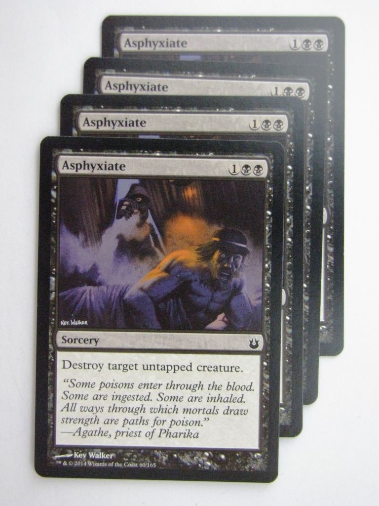MTG Magic Cards: ASPHYXIATE x4 Born of the Gods playset # 24B79
