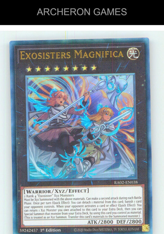 Exosisters Magnifica (PUR) Prismatic Ultimate Rare YUGIOH Card 1st Edition