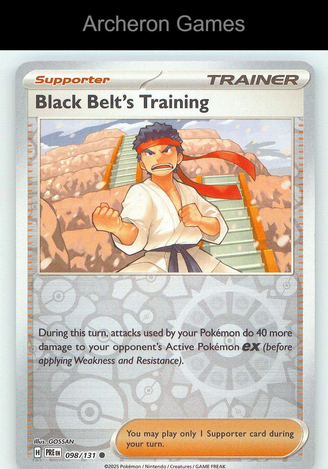 Pokemon Card Black Belt's Training PRE 098/131 Prismatic Evolutions Reverse Holo