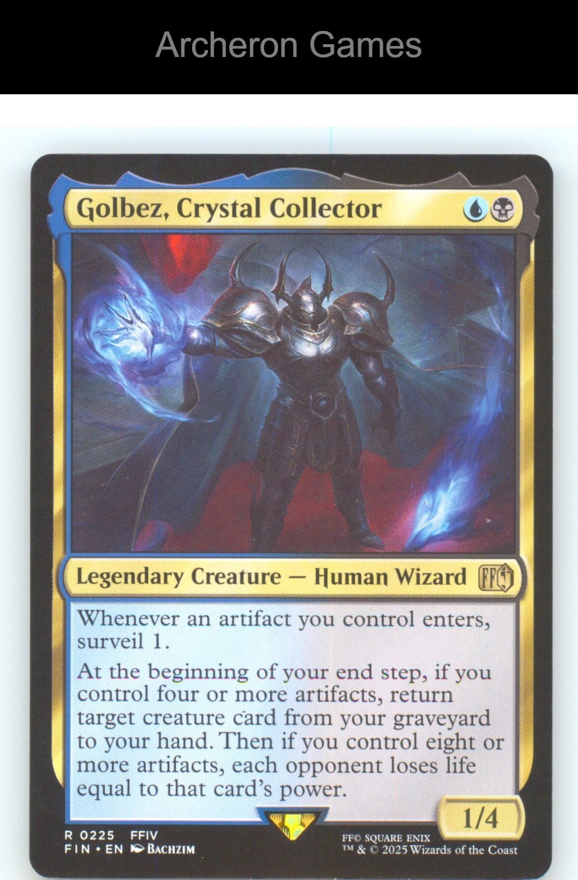 Golbez, Crystal Collector FIN 225 R MTG Card NM/EX+