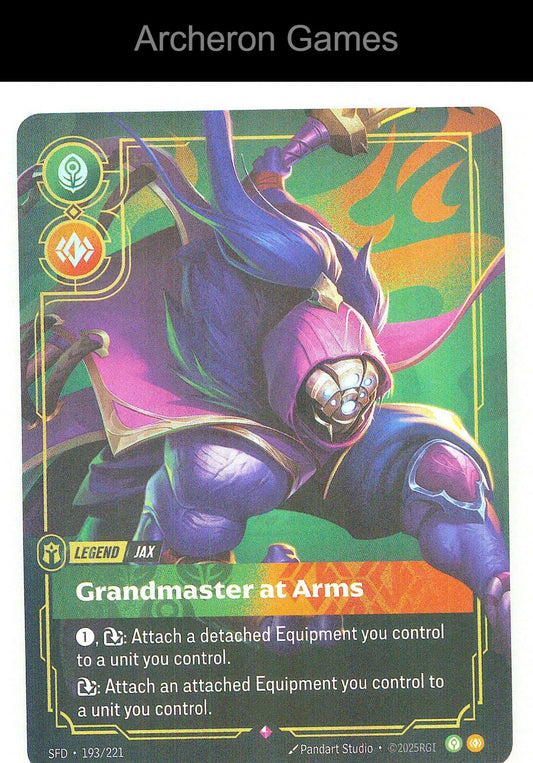 Jax - Grandmaster At Arms SFD 193/221 R Spiritforged Riftbound Card
