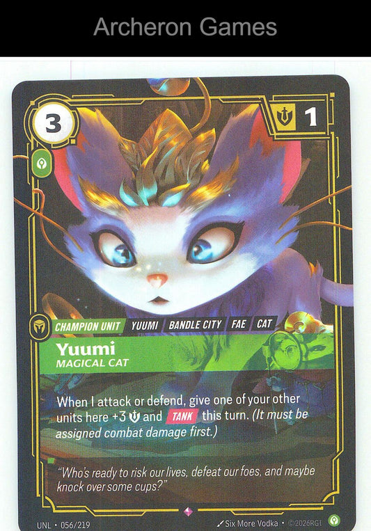 Yuumi - Magical Cat UNL 056/219 R Unleashed Riftbound Card