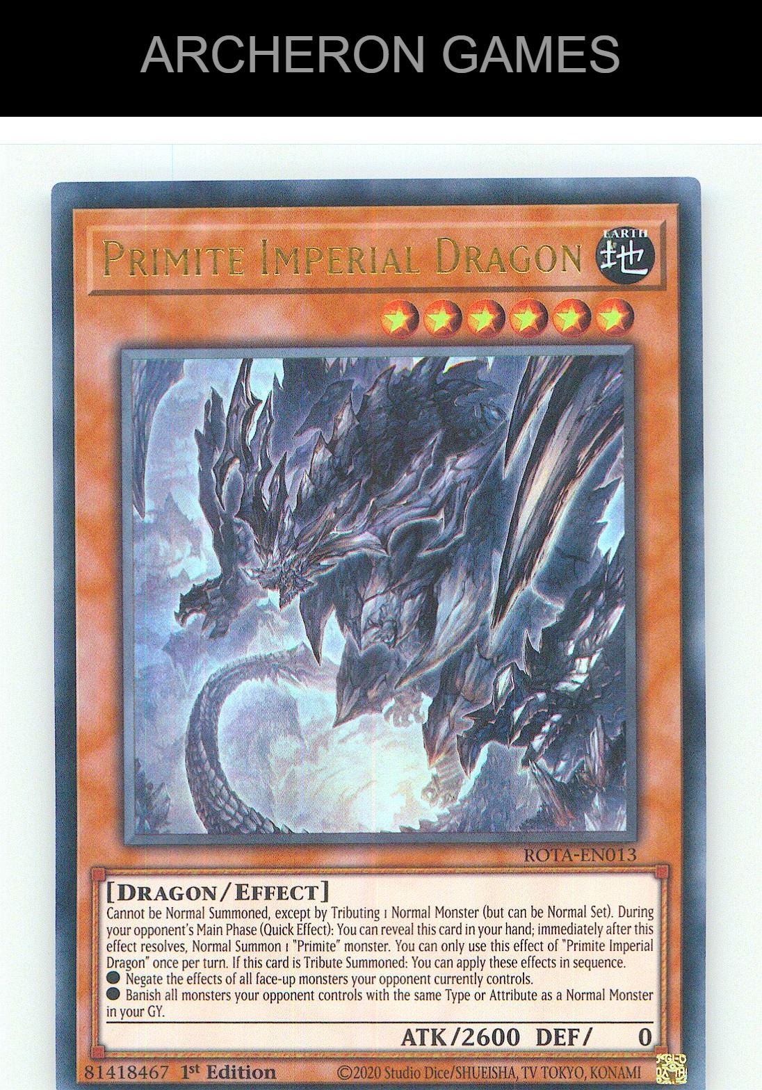 Primite Imperial Dragon Ultra Rare YUGIOH Card 1st Edition