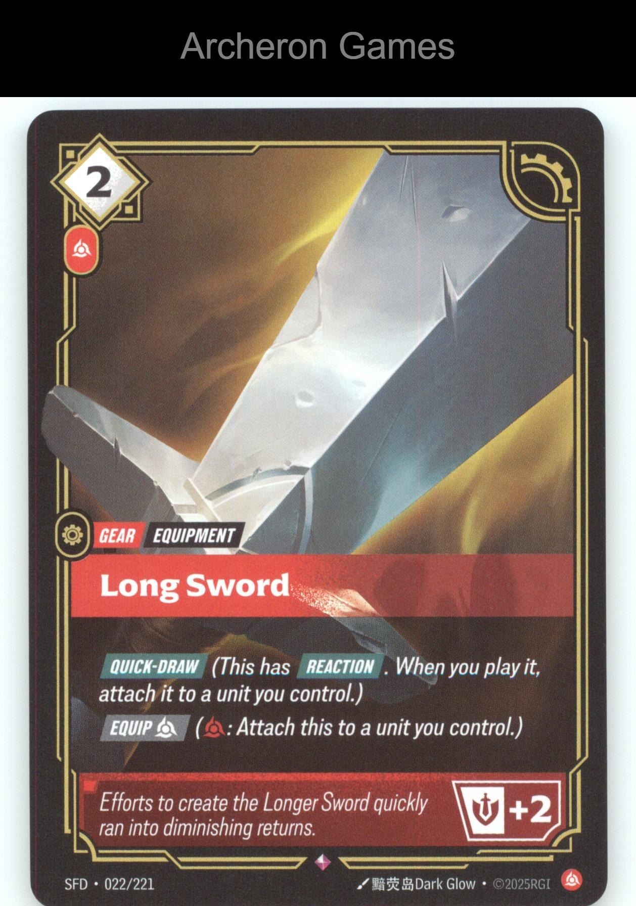 Long Sword SFD 022/221 R  Card Spiritforged