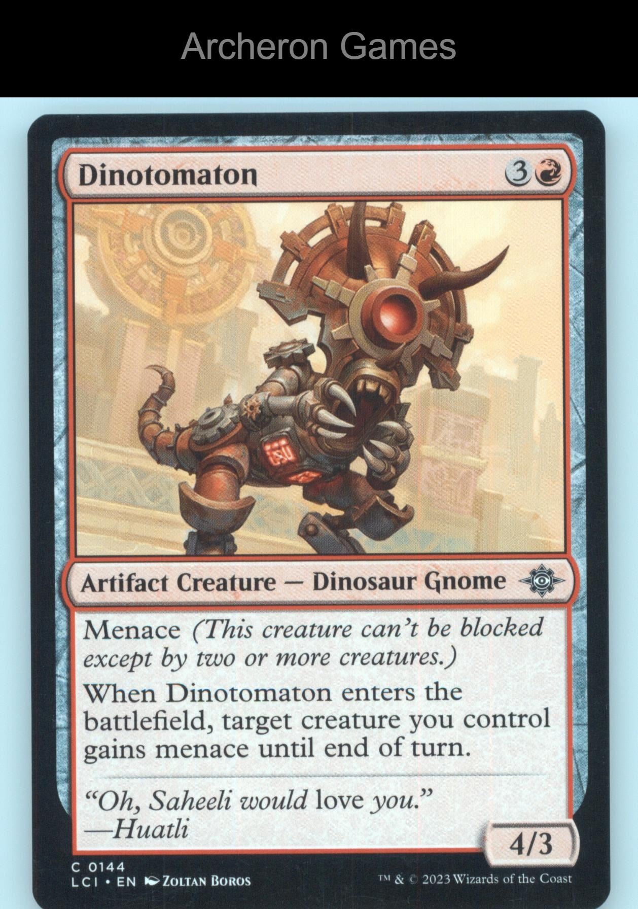 Dinotomaton 144 C MTG Card The Lost Caverns of Ixalan