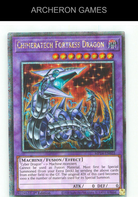 Chimeratech Fortress Dragon (Quarter Century Secret Rare) YUGIOH 1st Edition