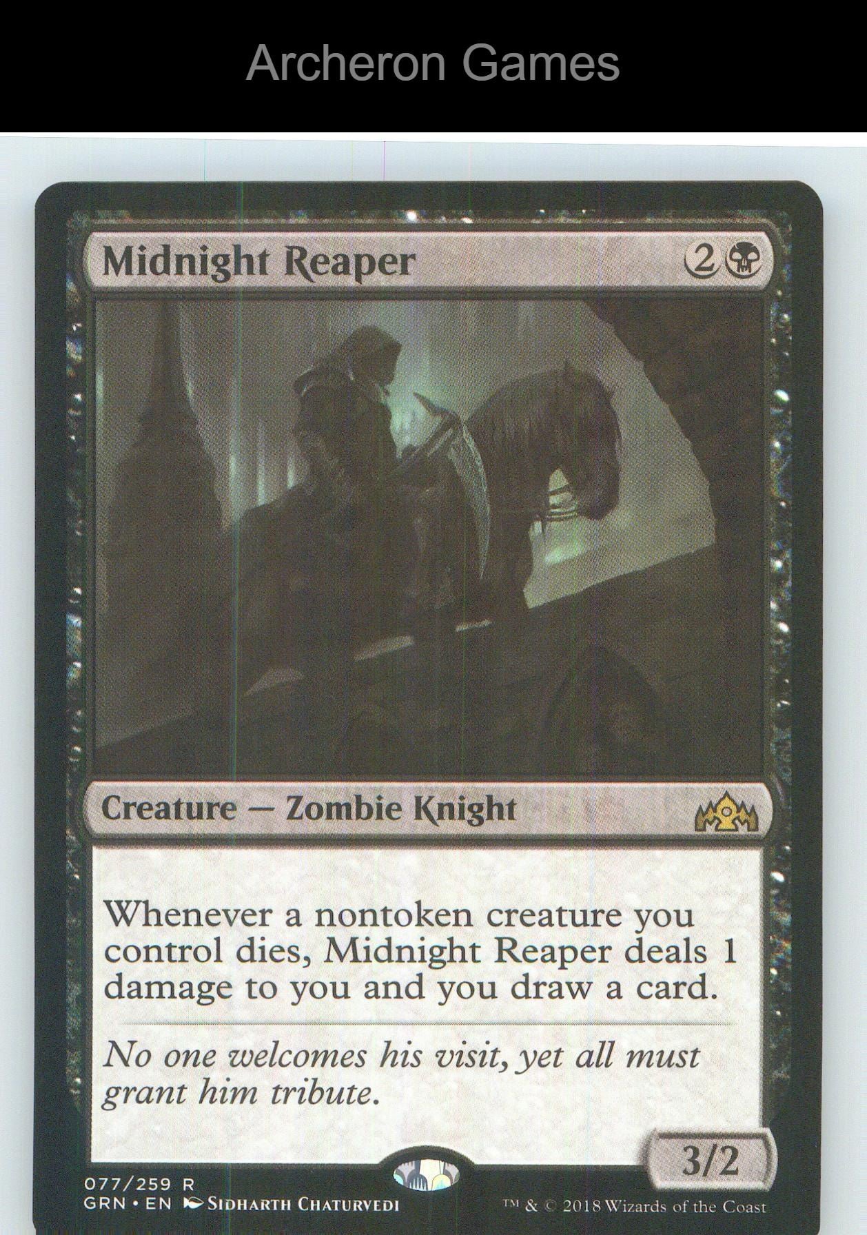 Midnight Reaper GRN 77 R MTG Card NM/EX+