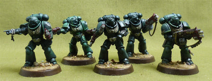 Intercessor Squad set of 5 painted - Dark Angels - Warhammer 40K #3JJ
