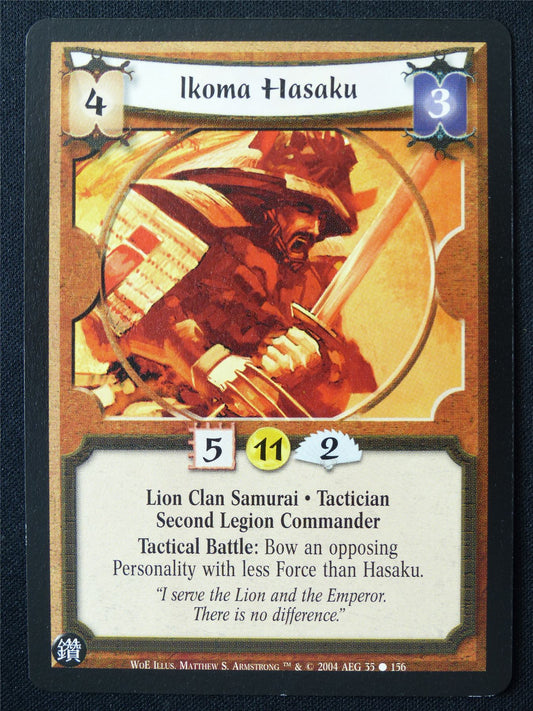 Ikoma Hasaku - WoE - Legend of the Five Rings L5R Card #12M