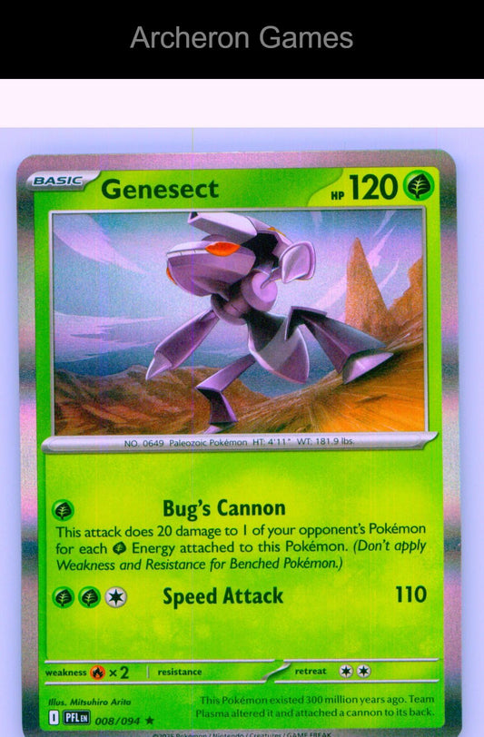 Pokemon Card Genesect PFL 008/094 R Phantasmal Flames Holo