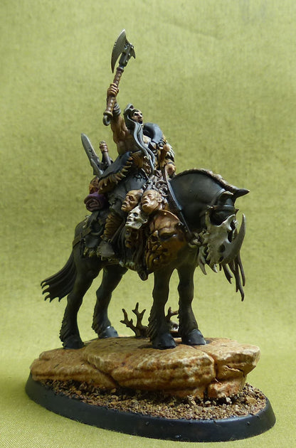 Darkoath Chieftain on Warsteed painted - Slaves to Darkness - Warhammer AoS #17C