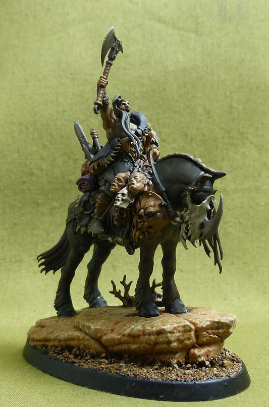 Darkoath Chieftain on Warsteed painted - Slaves to Darkness - Warhammer AoS #17C