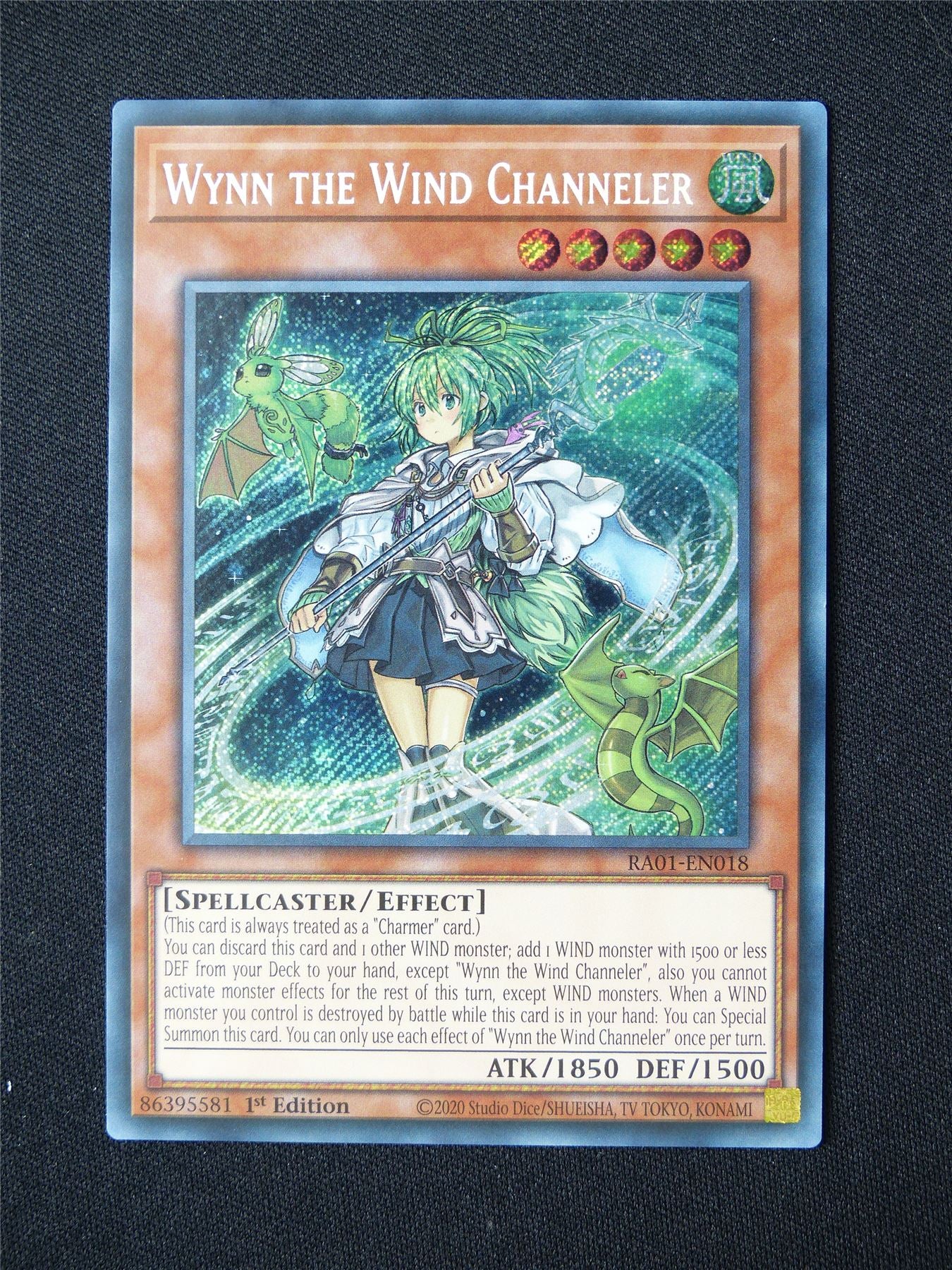 Wynn the Wind Channeler RA01 Secret Rare - 1st ed Yugioh Card #3RB