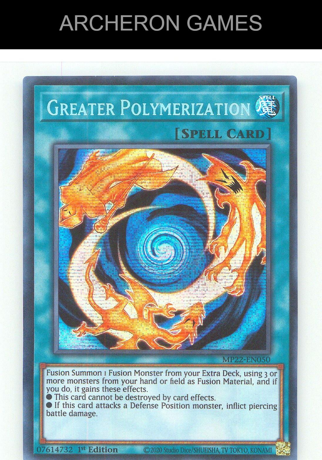 Greater Polymerization Prismatic Secret Rare YUGIOH Card 1st Edition