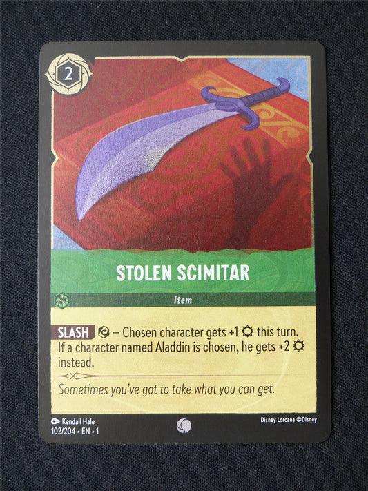 Stolen Scimitar 102/204 Foil - Lorcana Card #3D3