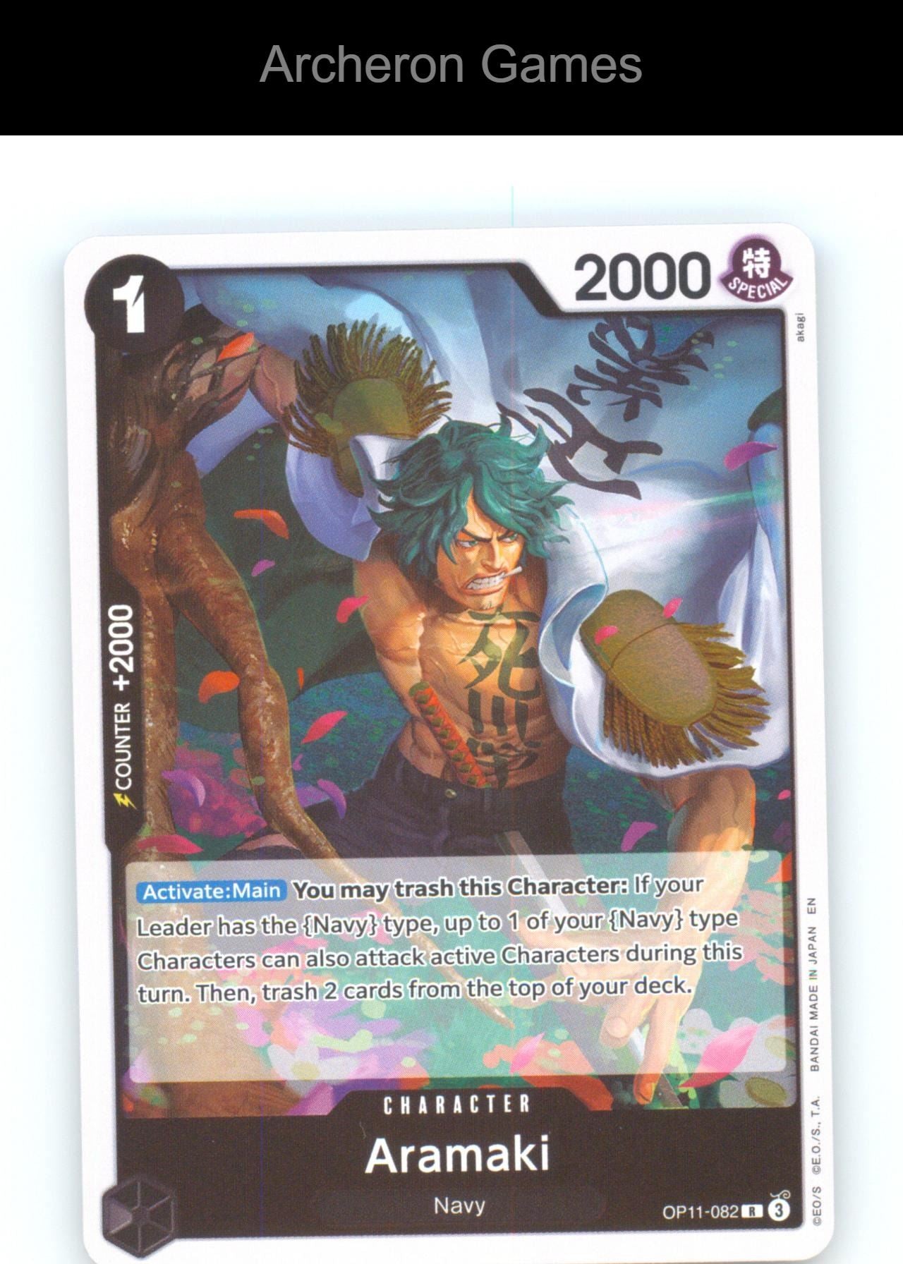 Aramaki OP11-082 R One Piece Card NM/EX+ Foil
