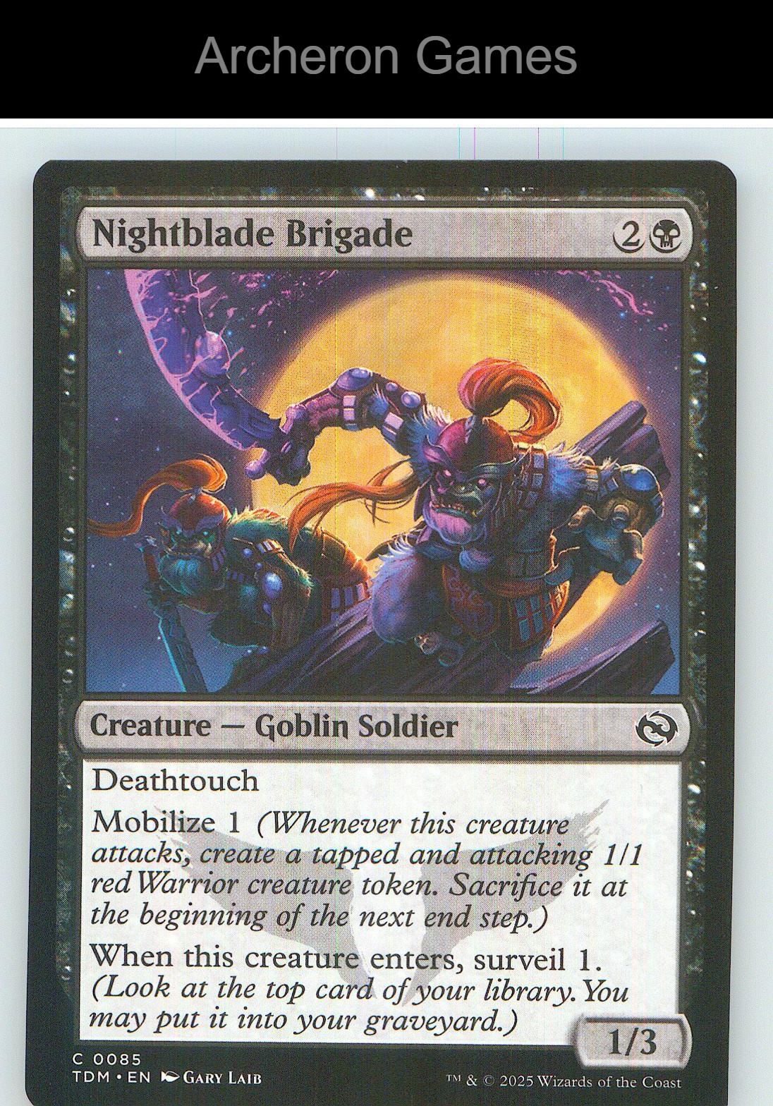 Nightblade Brigade TDM 85 C MTG Card NM/EX+