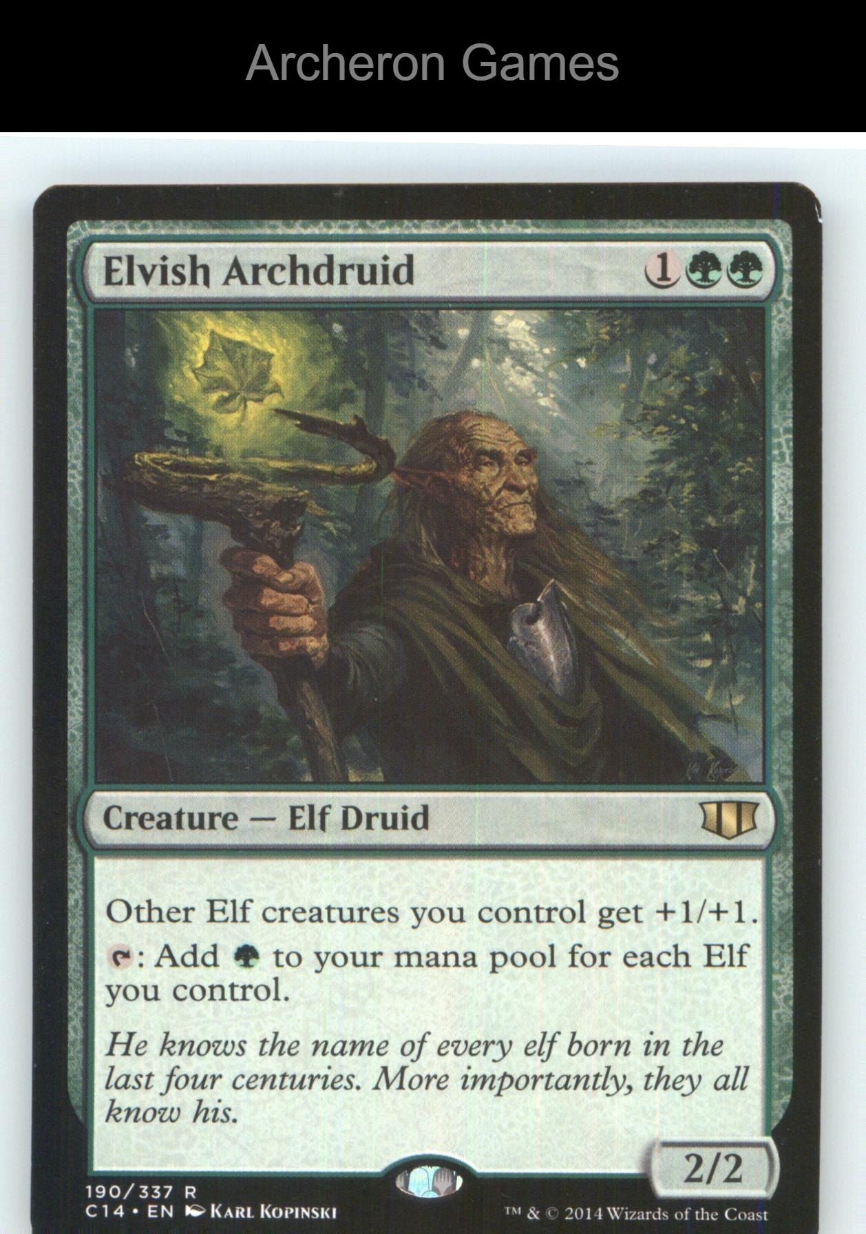 Elvish Archdruid C14 190 R MTG Card NM/EX+