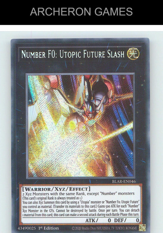 Number F0: Utopic Future Slash SEC YUGIOH Card 1st Edition