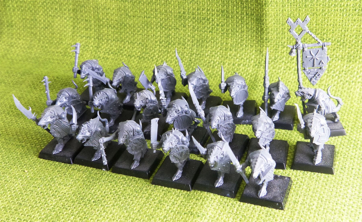 Old World - Skaven Clanrats x 20 Plastic models - Warhammer AoS 40k #EI