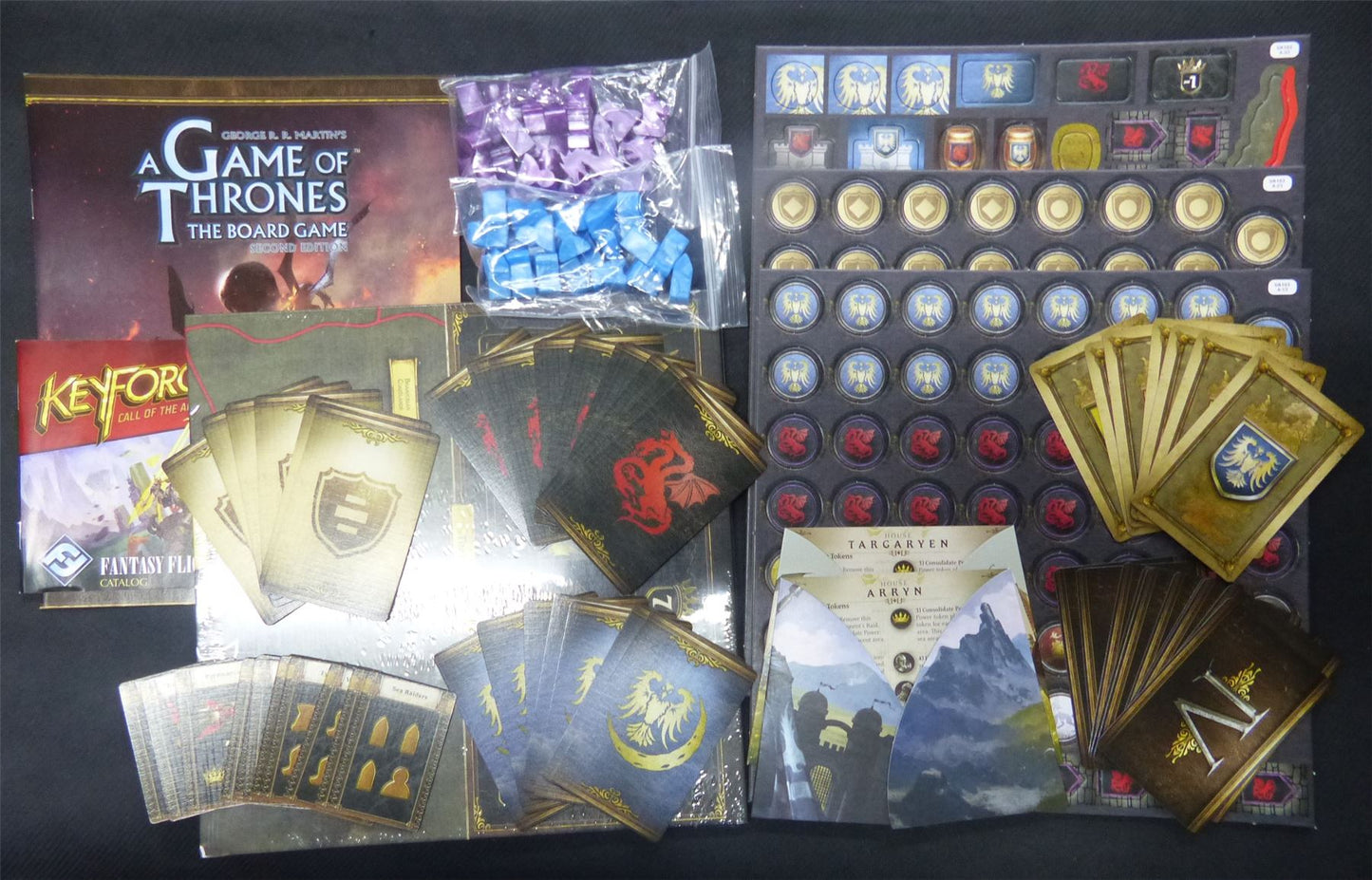 A Game Of Thrones Second Edition And Mother Of Dragons Expansion - Board Game #9P